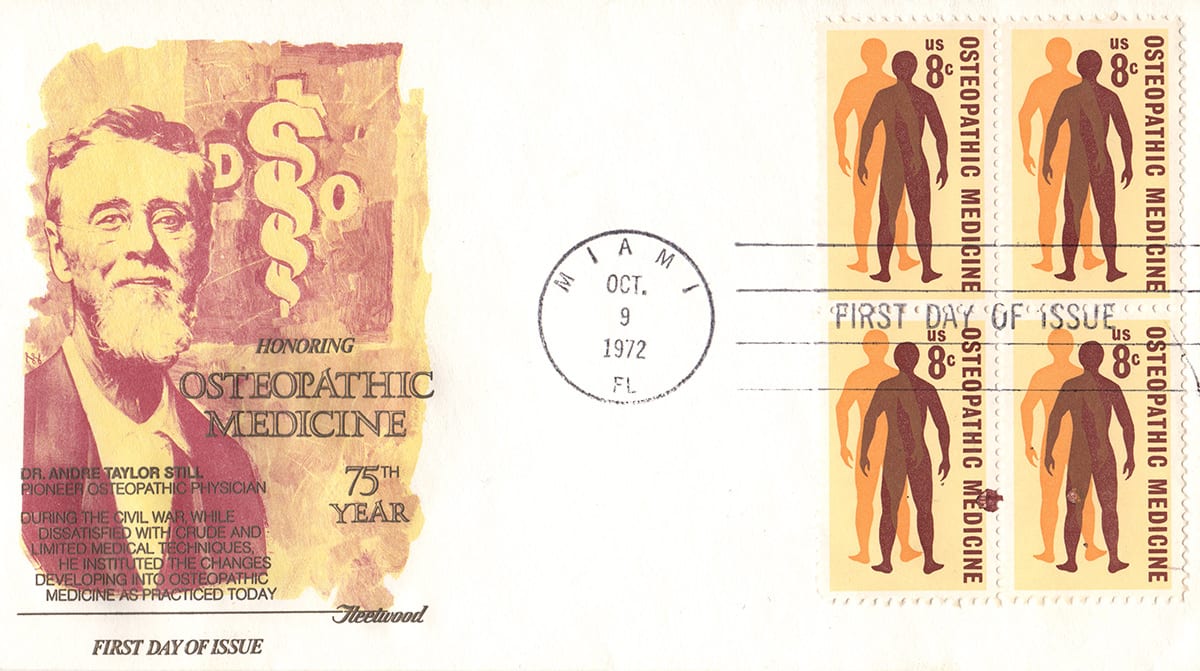 Postal card of Andrew Taylor Still
