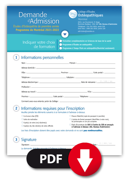 Demande d’admission Collge de Montréal